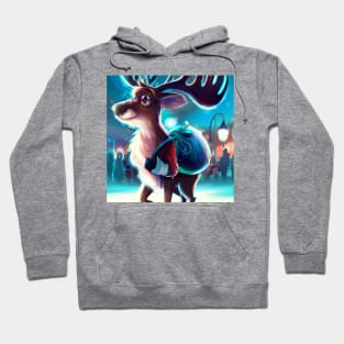 Cute Raindeer Drawing Hoodie